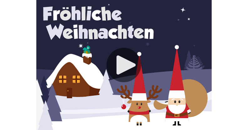 Meine Karte - Weihnachtsmann und Rentier