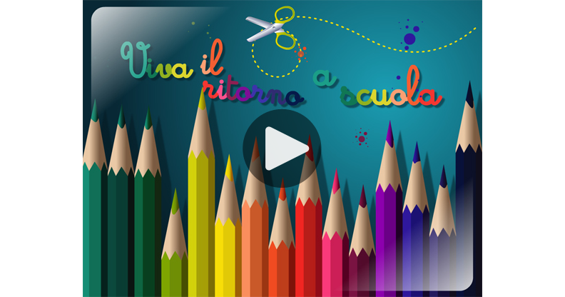 Cartolina - Viva il ritorno a scuola