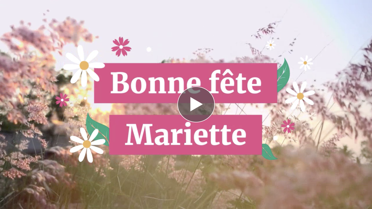 Ma Carte Bonne Fete Mariette